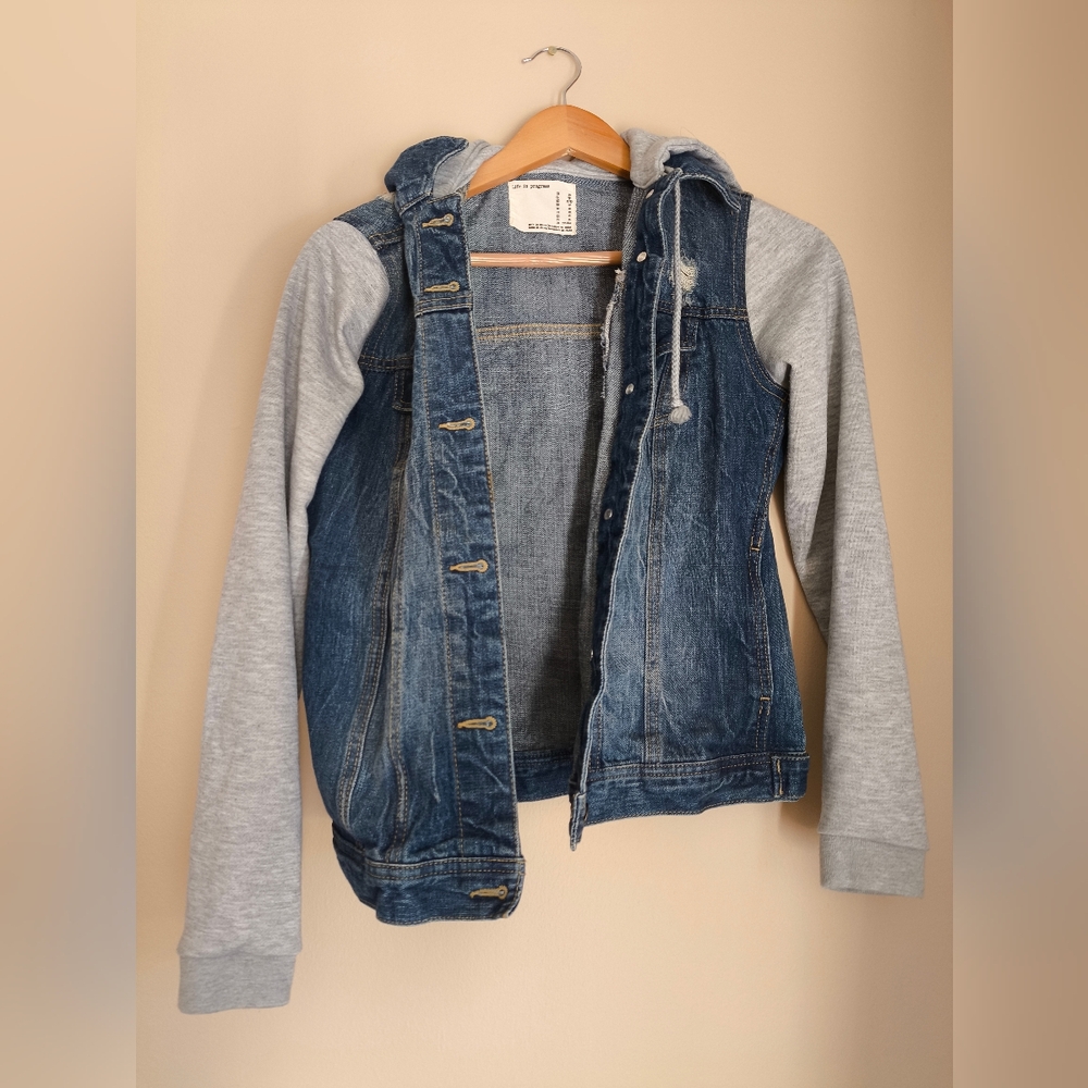Denim hoodie jacket